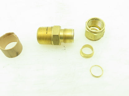 Brass Straight Male Tank Compression Fitting 3/8" Tube x 3/8" MNPT  LOT OF 13