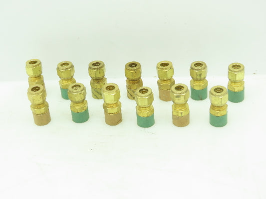 Brass Straight Male Tank Compression Fitting 3/8" Tube x 3/8" MNPT  LOT OF 13