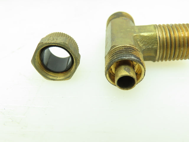 Male Branch Tee Poly-Tite Compression Fitting 3/8" Tube x 1/4" MNPT  LOT OF 12