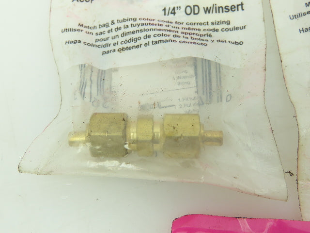 Watts A-10 962-P Ander-Lign Brass Compression Union 1/4 Tube OD  LOT OF 9