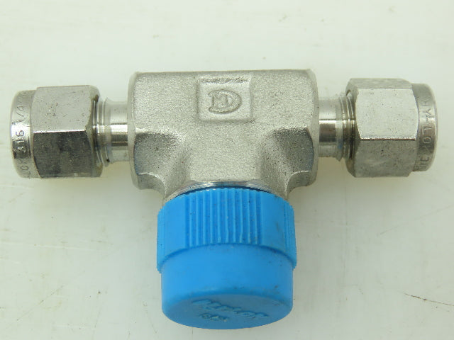 Hy-Lok 316 Male Branch Tee Compression Fitting 1/4" Tube x 3/8" MNPT  LOT OF 4