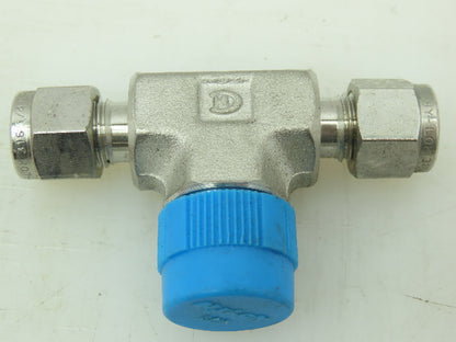 Hy-Lok 316 Male Branch Tee Compression Fitting 1/4" Tube x 3/8" MNPT  LOT OF 4