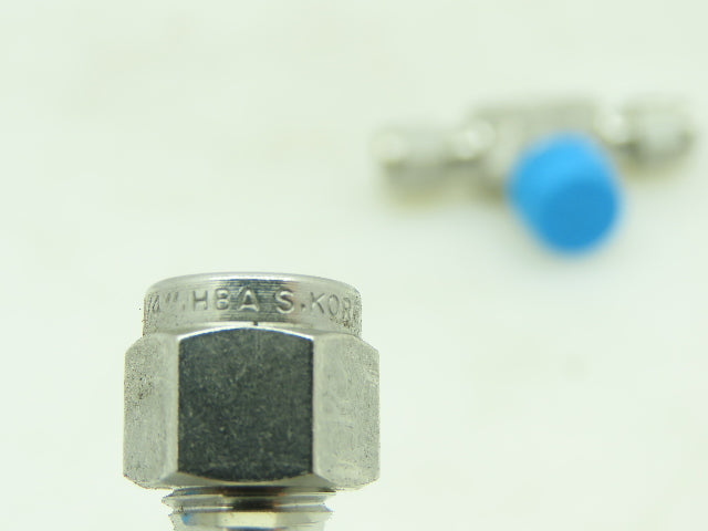Hy-Lok 316 Male Branch Tee Compression Fitting 1/4" Tube x 3/8" MNPT  LOT OF 4