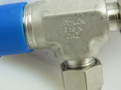 Hy-Lok 316 Male Run Tee Compression Fitting 3/8" Tube x 1/2" MNPT  LOT OF 2