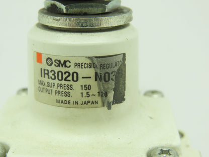 SMC IR3020-N03B Precision Regulator Max PSI 150 Output PSI 1.5-120 Air Modular