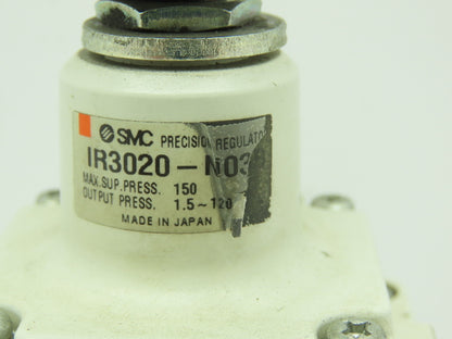 SMC IR3020-N03B Precision Regulator Max PSI 150 Output PSI 1.5-120 Air Modular