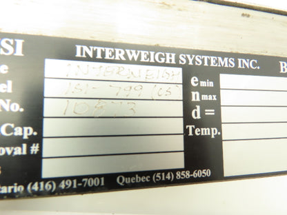 ISI Interweigh Systems Inc. 1S1-799 (cs) Digital Scale Indicator Readout