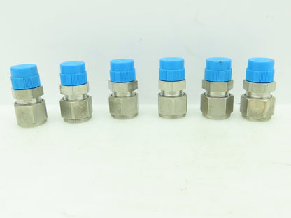 Hy-Lok Stainless Male Connector Compression Fitting 1/2" Tube 3/8" NPT LOT OF 6