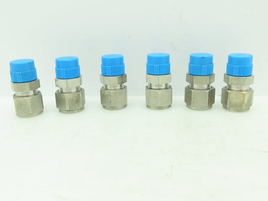 Hy-Lok Stainless Male Connector Compression Fitting 1/2" Tube 3/8" NPT LOT OF 6