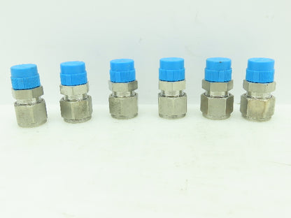 Hy-Lok Stainless Male Connector Compression Fitting 1/2" Tube 3/8" NPT LOT OF 6