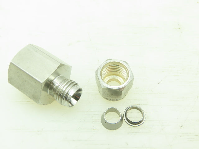 Hy-Lok Stainless Female Compression Connector 1/4" Tube 1/4" NPT  LOT OF 10