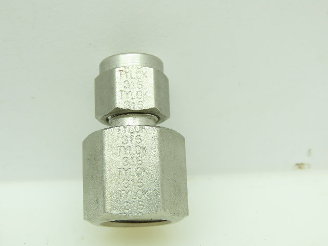 Tylok Stainless Female Connector Compression Fitting 1/4" Tube 1/4" NPT LOT OF 7