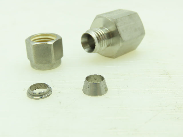 Tylok Stainless Female Connector Compression Fitting 1/4" Tube 1/4" NPT LOT OF 7