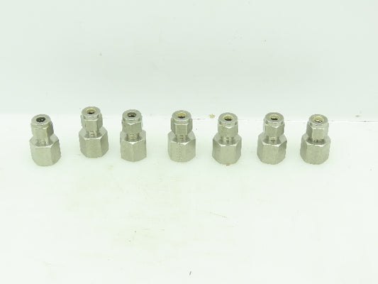 Tylok Stainless Female Connector Compression Fitting 1/4" Tube 1/4" NPT LOT OF 7