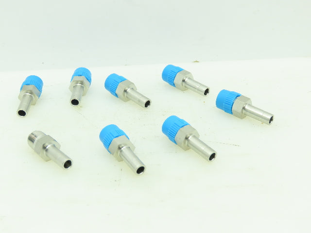 Hy-Lok Stainless Male Adapter Fitting  1/4" Tube x 1/8" NPT Pipe  LOT OF 8