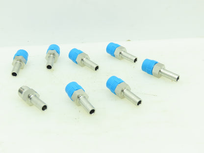 Hy-Lok Stainless Male Adapter Fitting  1/4" Tube x 1/8" NPT Pipe  LOT OF 8