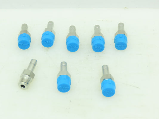 Hy-Lok Stainless Male Adapter Fitting  1/4" Tube x 1/8" NPT Pipe  LOT OF 8