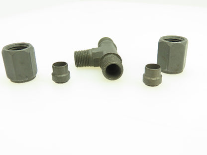 Parker Steel Male Branch Tee Flareless Compression 1/4" Tube  1/8" NPT LOT OF 10