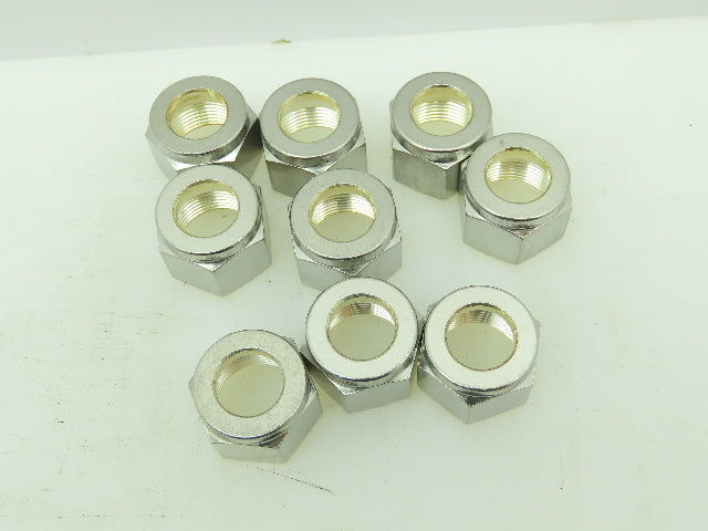 Yor-Lok 316 SS Stainless Compression Flare Fitting Nut 1/2" Tube  LOT OF 9