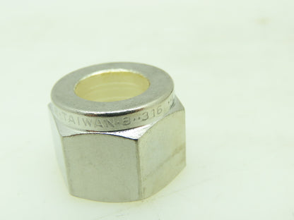 Yor-Lok 316 SS Stainless Compression Flare Fitting Nut 1/2" Tube  LOT OF 9