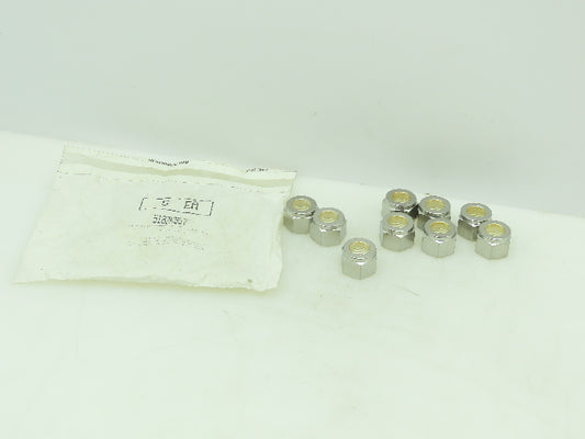 Yor-Lok 316 SS Stainless Compression Flare Fitting Nut 1/2" Tube  LOT OF 9