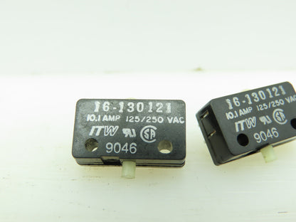 ITW 16-130121 Microswitch Subminiature Pin Plunger 125/250VAC 10.1-Amp LOT OF 2