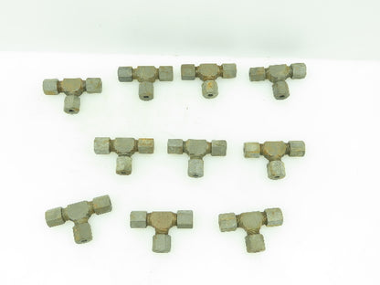 VOSS Steel Flareless Metric Union Tee Compression Fitting 6mm Tube  LOT OF 10