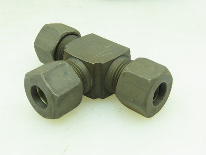 VOSS S12 Steel Flareless Metric Union Tee Compression Fitting 12mm Tube LOT OF 5