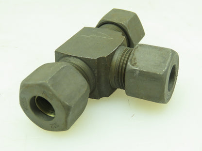 VOSS S12 Steel Flareless Metric Union Tee Compression Fitting 12mm Tube LOT OF 5