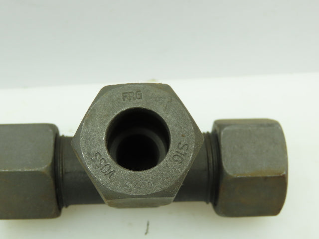VOSS S16 Steel Flareless Metric Union Tee Compression Fitting 16mm Tube LOT OF 4