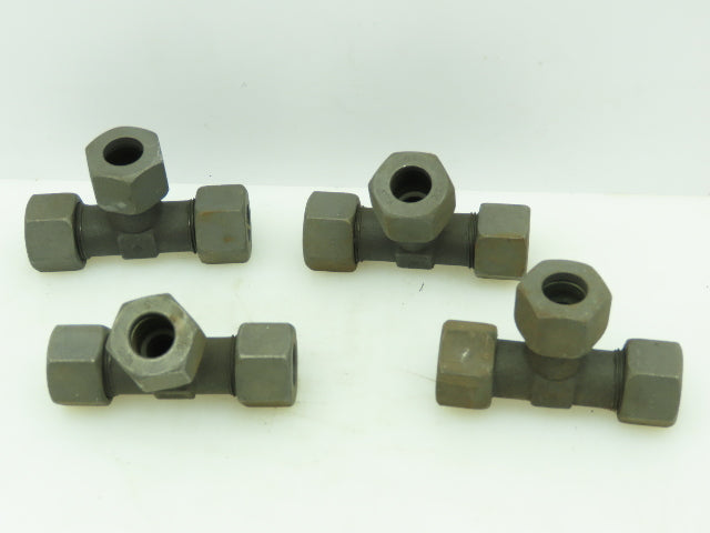 VOSS S16 Steel Flareless Metric Union Tee Compression Fitting 16mm Tube LOT OF 4