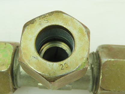 VOSS S20 Steel Flareless Metric Union Tee Compression Fitting 16mm Tube LOT OF 4