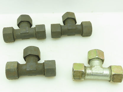 VOSS S20 Steel Flareless Metric Union Tee Compression Fitting 16mm Tube LOT OF 4