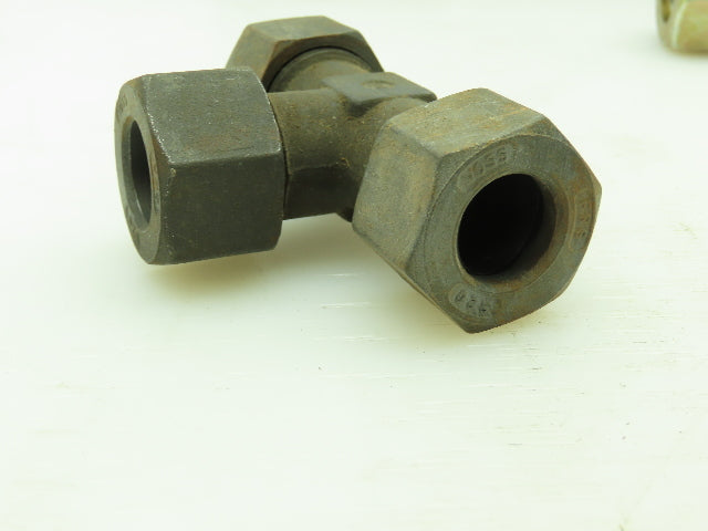 VOSS S20 Steel Flareless Metric Union Tee Compression Fitting 16mm Tube LOT OF 4