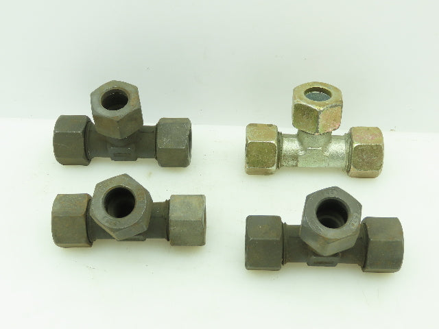 VOSS S20 Steel Flareless Metric Union Tee Compression Fitting 16mm Tube LOT OF 4