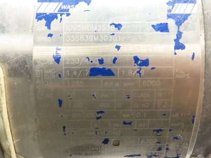 Baldor IDVSWDM3538 Washdown Inverter Duty Motor 1/2 hp 3ph 1765 rpm 230/460v 56C