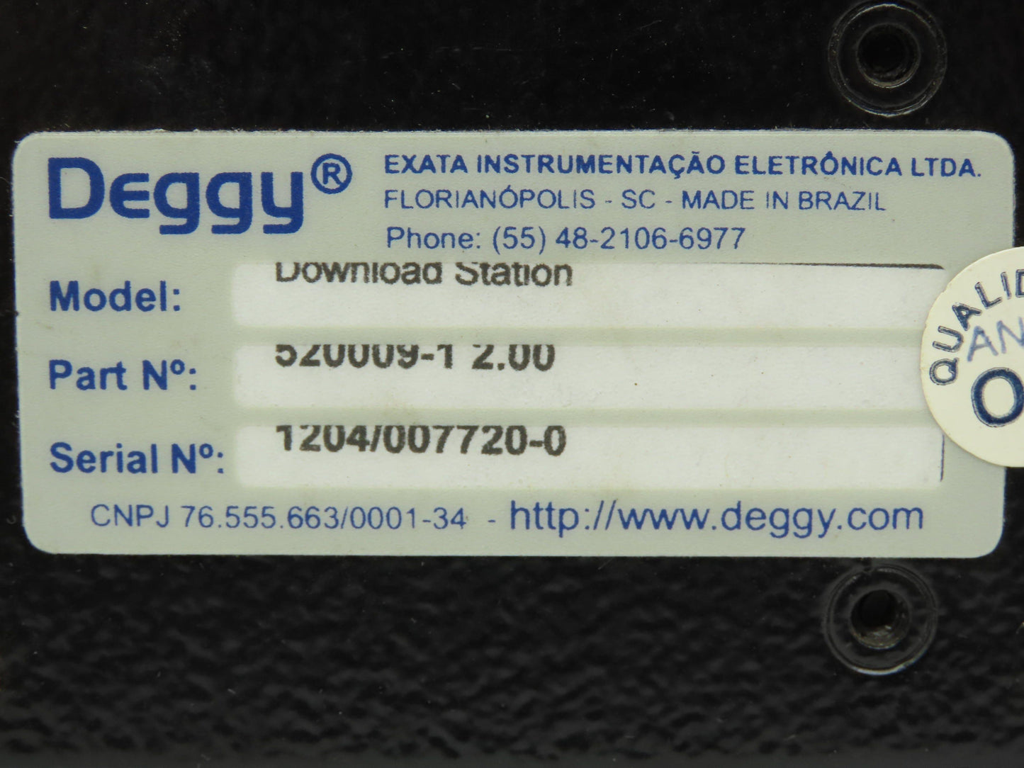 Deggy 520009-1 Download Station w/ 5' Ethernet Plug-In