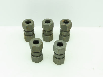 VOSS Steel Flareless Metric Straight Union Compression Fitting 16mm Tube LOT of5
