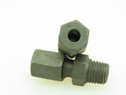 VOSS Steel Flareless Metric Straight Male Connector 4mm Tube x M8-1.0 Lot of 12