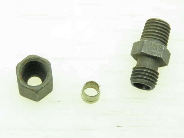 VOSS Steel Flareless Metric Straight Male Connector 4mm Tube x M8-1.0 Lot of 12