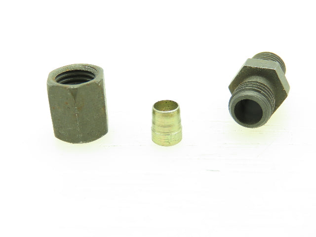 VOSS Steel Flareless Metric Straight Male Connector 4mm Tube x M8-1.0 Lot of 12