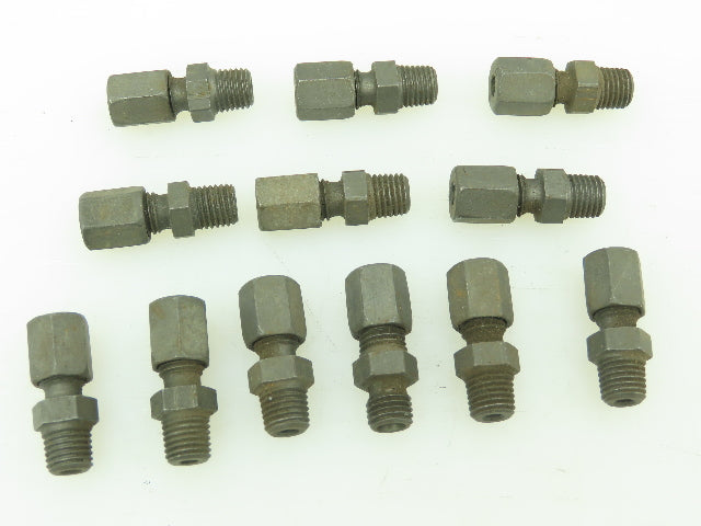 VOSS Steel Flareless Metric Straight Male Connector 4mm Tube x M8-1.0 Lot of 12