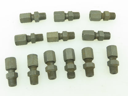 VOSS Steel Flareless Metric Straight Male Connector 4mm Tube x M8-1.0 Lot of 12