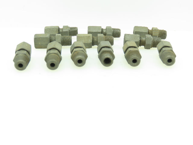 VOSS Steel Flareless Metric Straight Male Connector 4mm Tube x M8-1.0 Lot of 12
