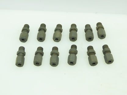 VOSS Steel Flareless Metric Straight Male Connector 4mm Tube x M8-1.0 Lot of 12