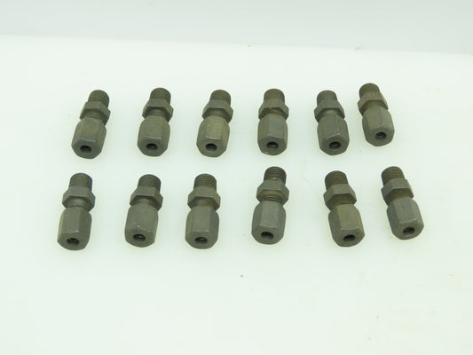 VOSS Steel Flareless Metric Straight Male Connector 4mm Tube x M8-1.0 Lot of 12