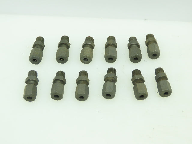 VOSS Steel Flareless Metric Straight Male Connector 4mm Tube x M8-1.0 Lot of 12