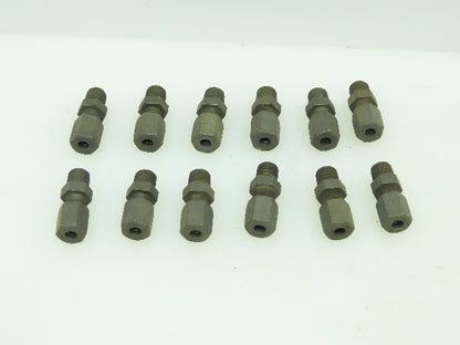 VOSS Steel Flareless Metric Straight Male Connector 4mm Tube x M8-1.0 Lot of 12
