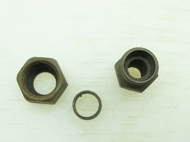 VOSS Steel Flareless Metric Straight Male Connector 12mm Tube 3/8 BSPT Lot of 10