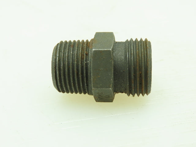 VOSS Steel Flareless Metric Straight Male Connector 12mm Tube 3/8 BSPT Lot of 10